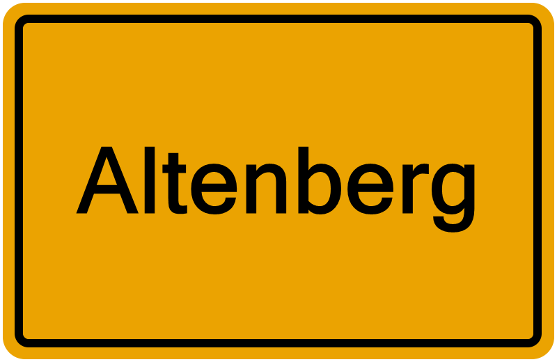 Handelsregisterauszug Altenberg
