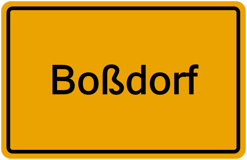 Handelsregisterauszug Boßdorf