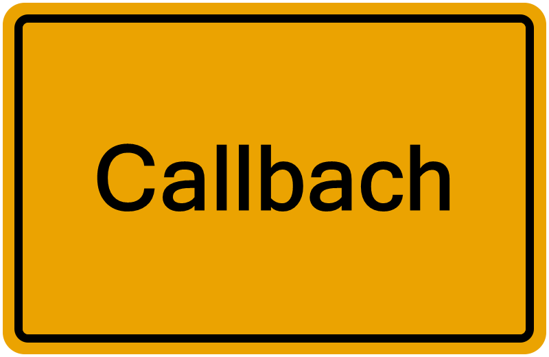 Handelsregisterauszug Callbach