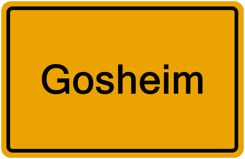 Handelsregisterauszug Gosheim