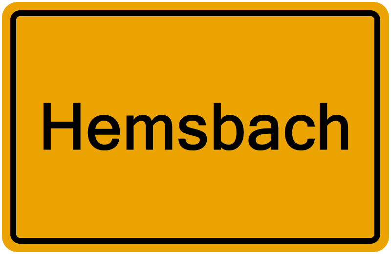 Handelsregisterauszug Hemsbach