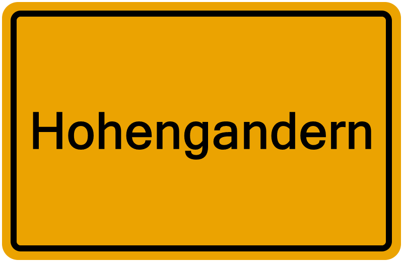 Handelsregisterauszug Hohengandern