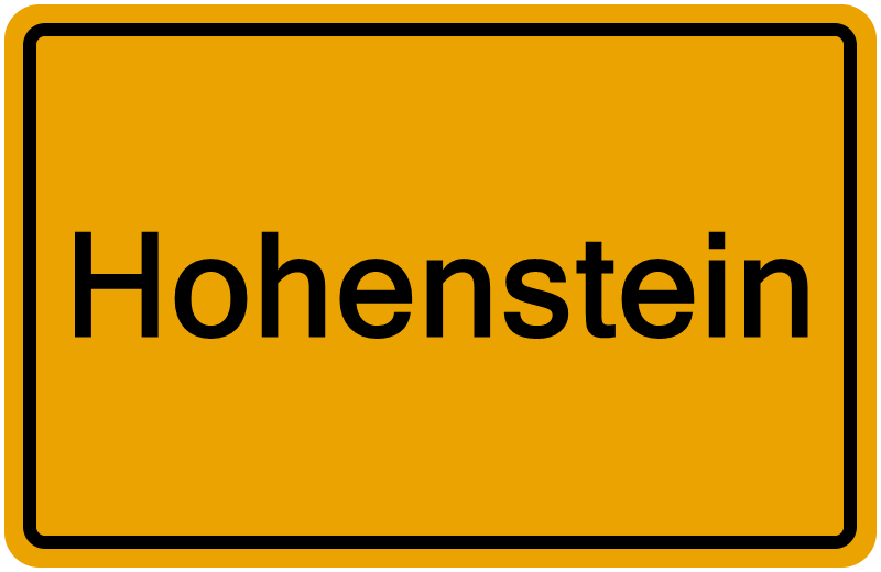 Handelsregisterauszug Hohenstein