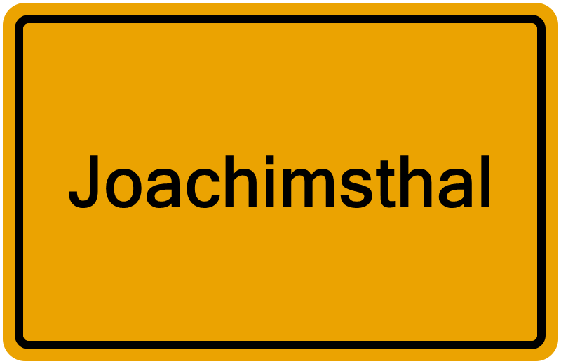 Handelsregisterauszug Joachimsthal
