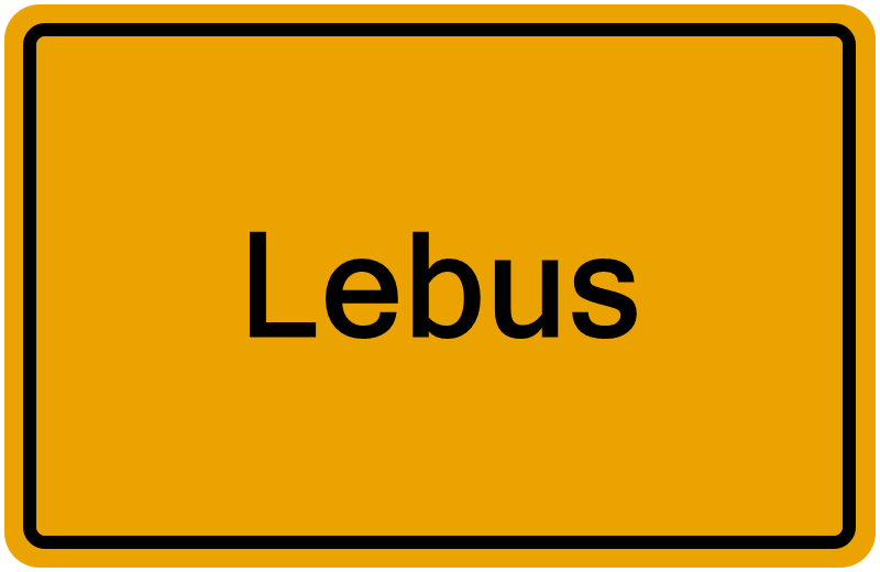Handelsregisterauszug Lebus