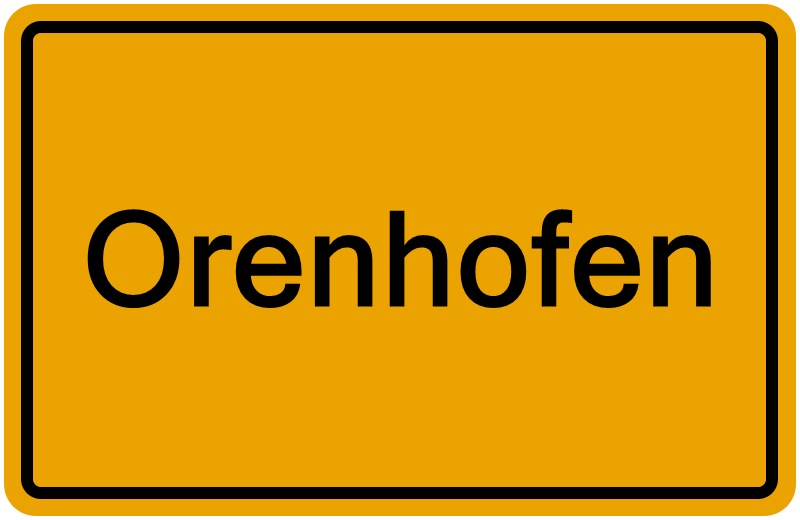 Handelsregisterauszug Orenhofen
