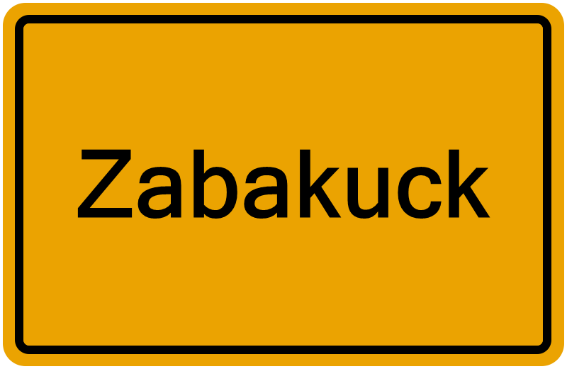 Handelsregisterauszug Zabakuck