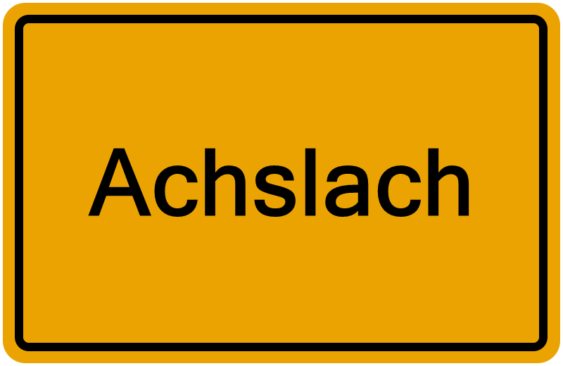 Handelsregisterauszug Achslach