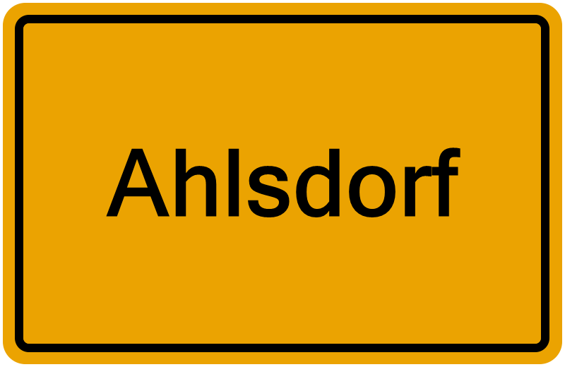 Handelsregisterauszug Ahlsdorf