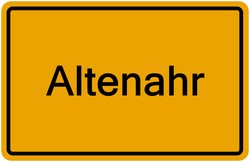 Handelsregisterauszug Altenahr