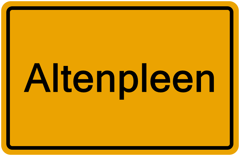 Handelsregisterauszug Altenpleen