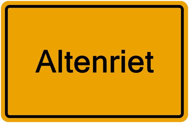 Handelsregisterauszug Altenriet