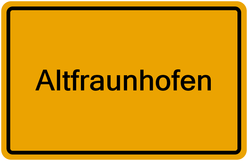 Handelsregisterauszug Altfraunhofen