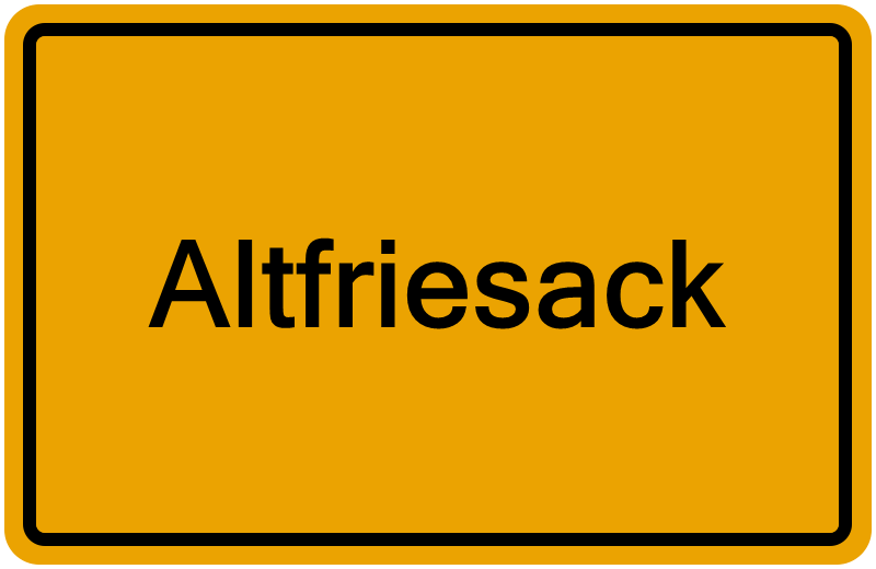 Handelsregisterauszug Altfriesack