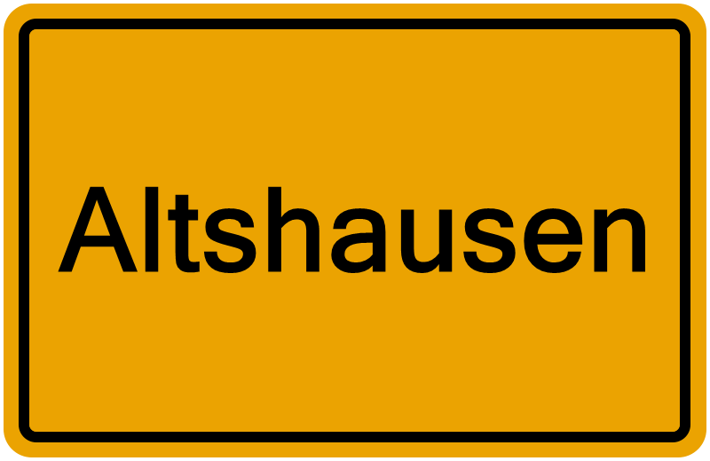 Handelsregisterauszug Altshausen
