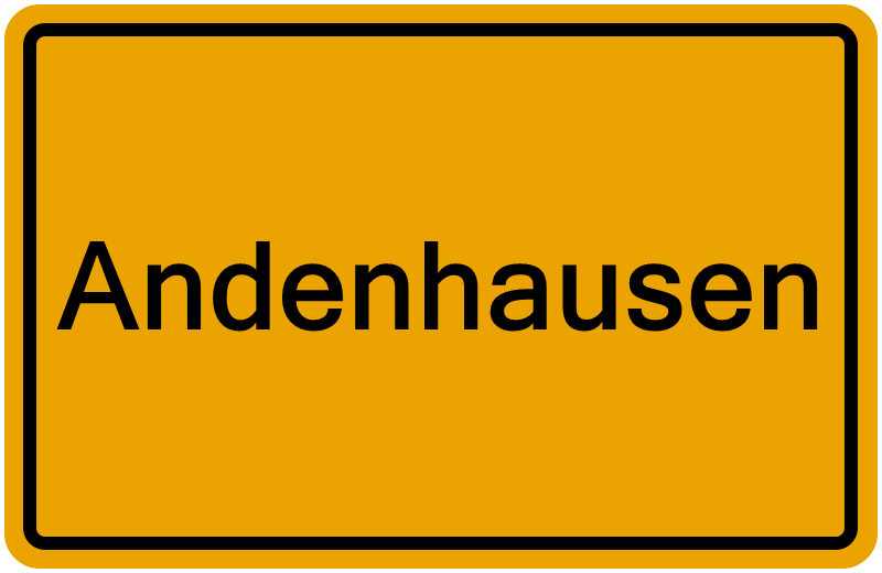 Handelsregisterauszug Andenhausen