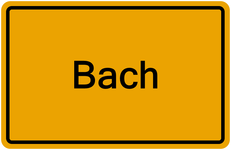 Handelsregisterauszug Bach