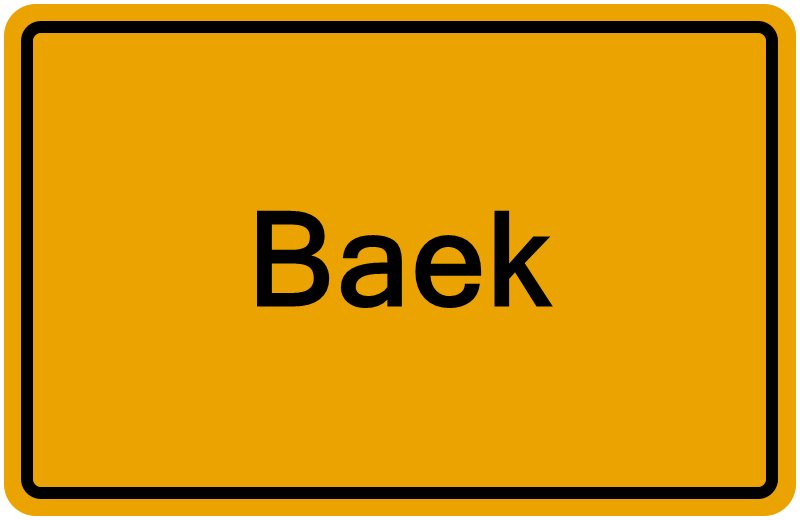 Handelsregisterauszug Baek