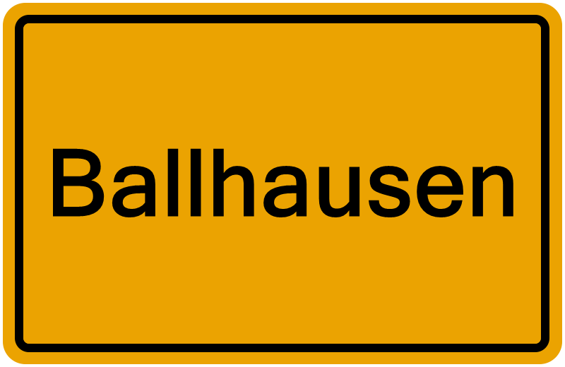 Handelsregisterauszug Ballhausen