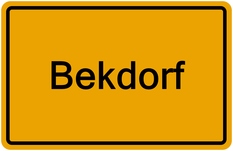Handelsregisterauszug Bekdorf