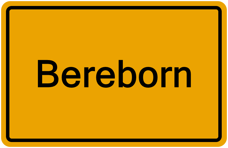 Handelsregisterauszug Bereborn