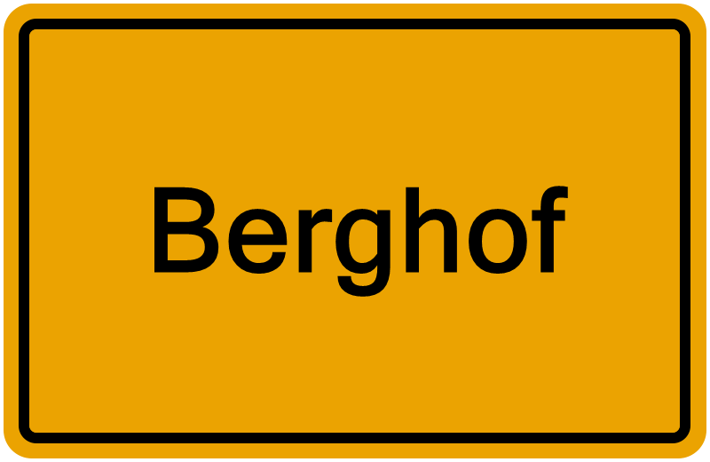 Handelsregisterauszug Berghof