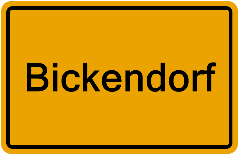 Handelsregisterauszug Bickendorf