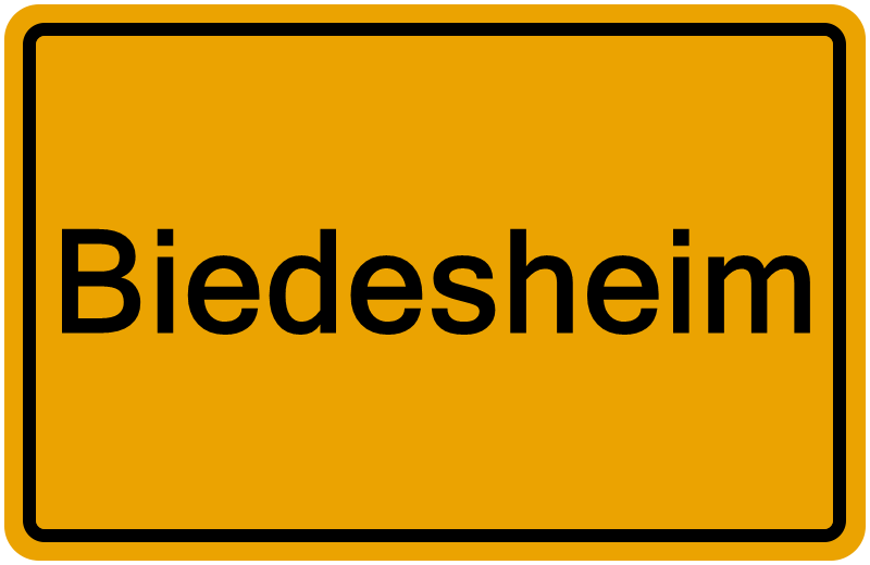 Handelsregisterauszug Biedesheim