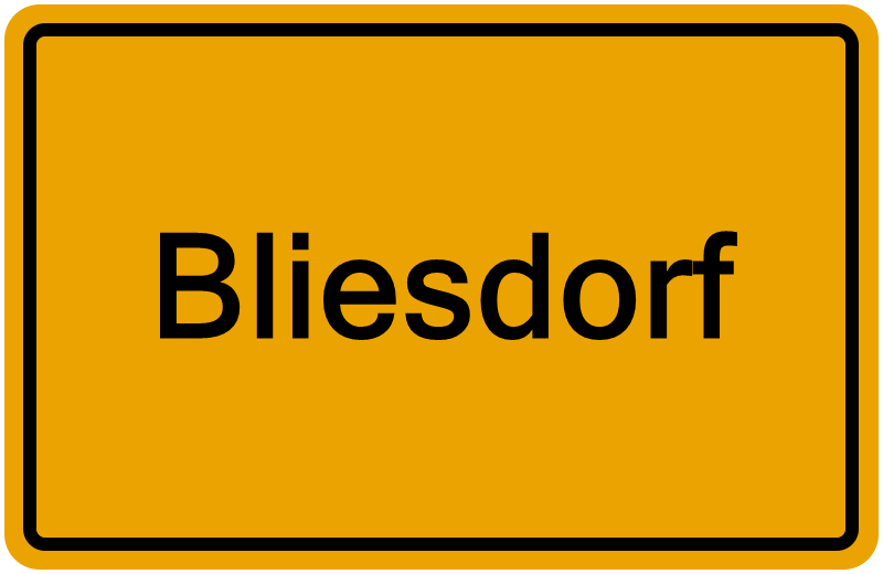 Handelsregisterauszug Bliesdorf