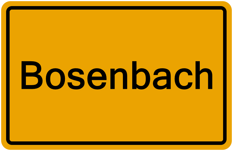 Handelsregisterauszug Bosenbach