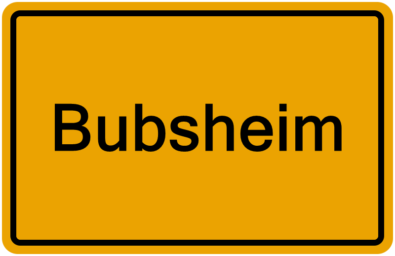 Handelsregisterauszug Bubsheim