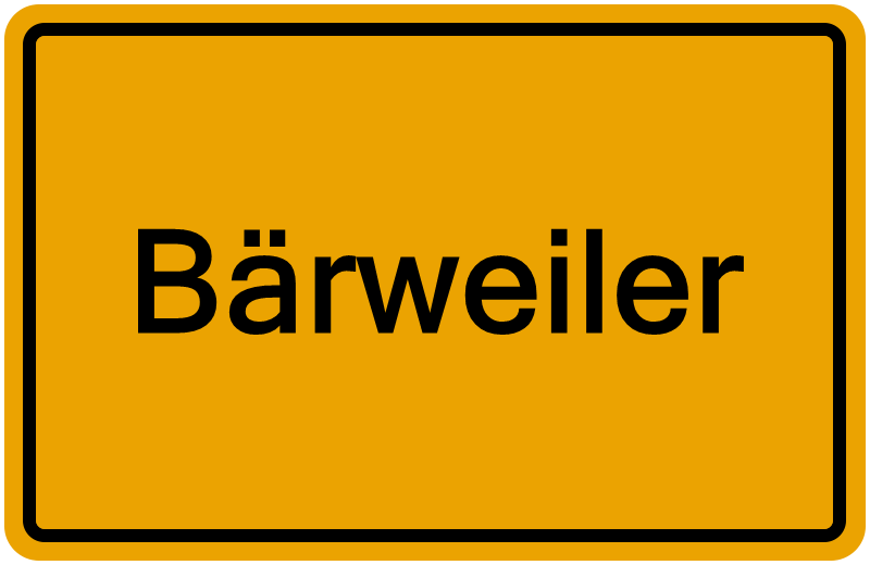 Handelsregisterauszug Bärweiler