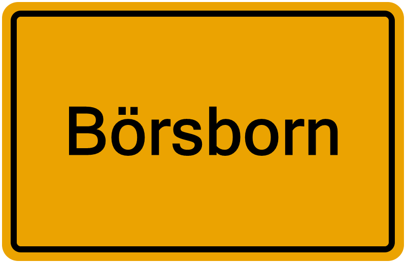 Handelsregisterauszug Börsborn