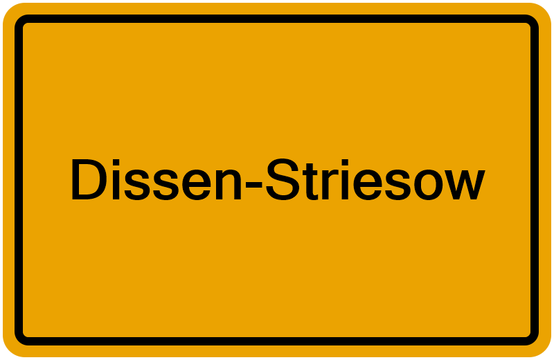 Handelsregisterauszug Dissen-Striesow