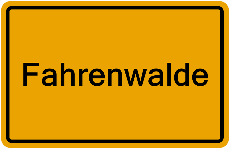 Handelsregisterauszug Fahrenwalde