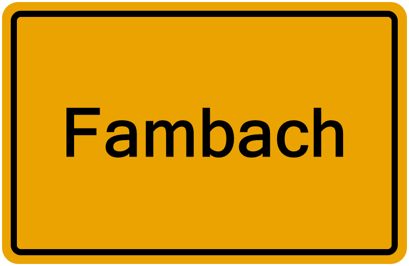 Handelsregisterauszug Fambach