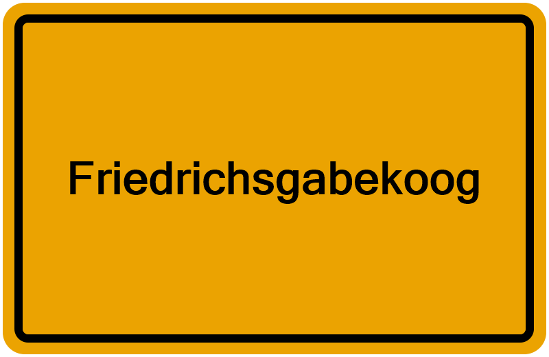 Handelsregisterauszug Friedrichsgabekoog