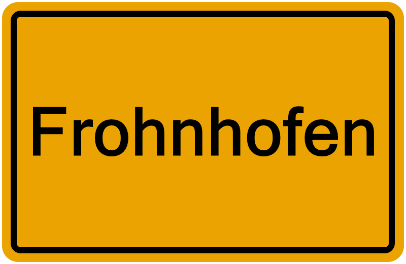 Handelsregisterauszug Frohnhofen