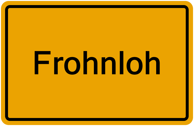 Handelsregisterauszug Frohnloh