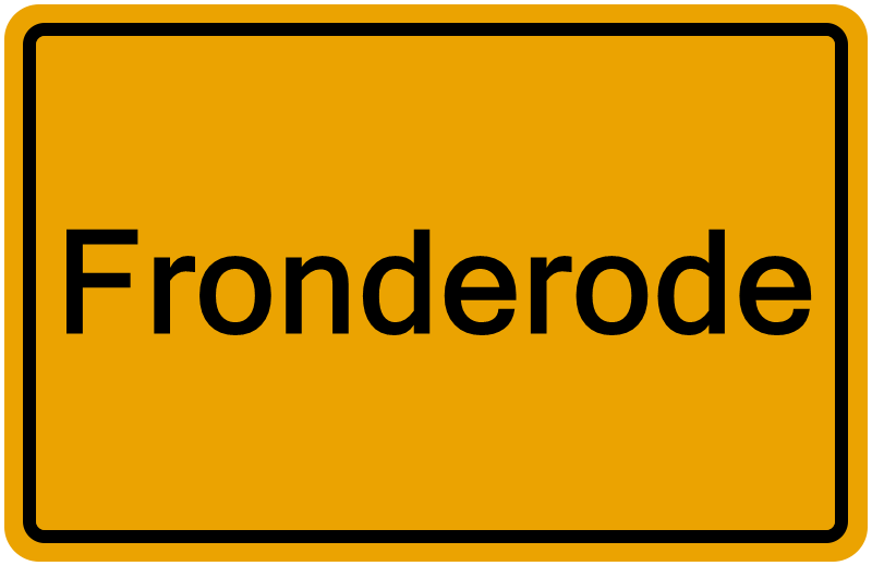 Handelsregisterauszug Fronderode