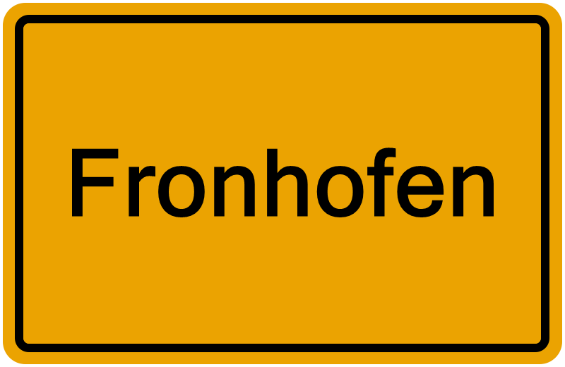 Handelsregisterauszug Fronhofen