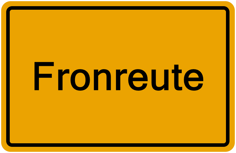 Handelsregisterauszug Fronreute
