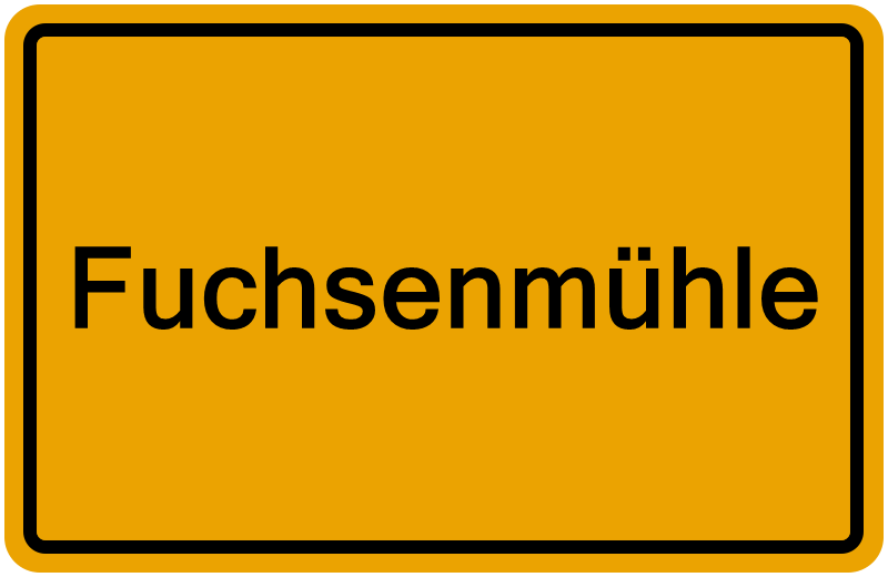 Handelsregisterauszug Fuchsenmühle