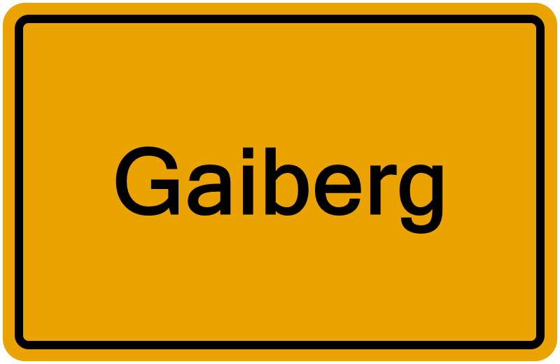 Handelsregisterauszug Gaiberg