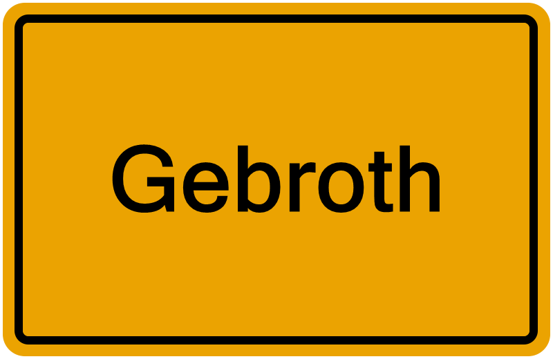 Handelsregisterauszug Gebroth