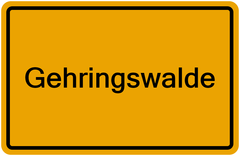 Handelsregisterauszug Gehringswalde