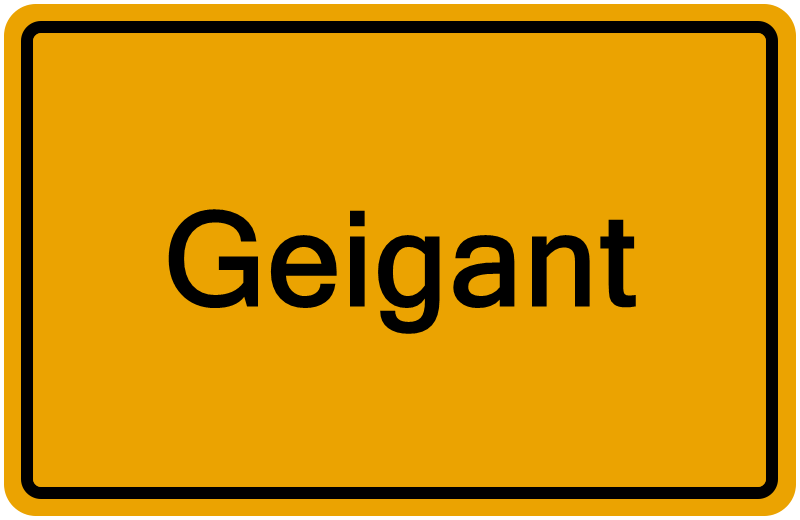 Handelsregisterauszug Geigant