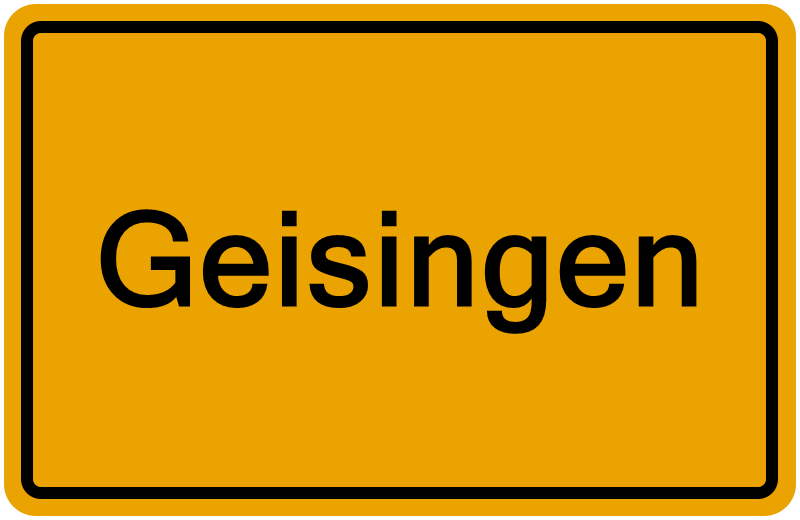 Handelsregisterauszug Geisingen