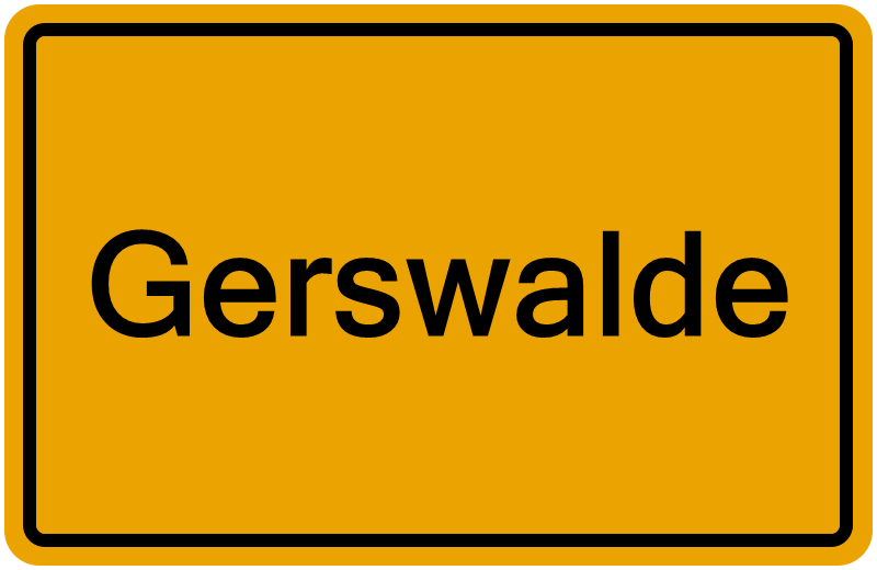 Handelsregisterauszug Gerswalde