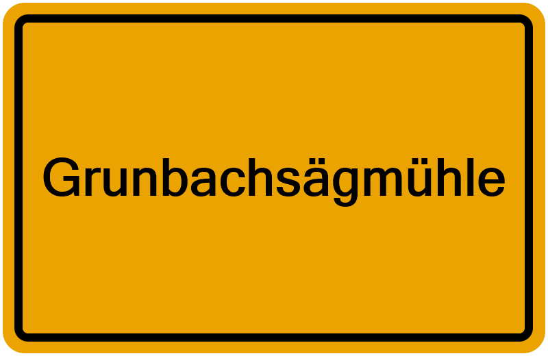 Handelsregisterauszug Grunbachsägmühle